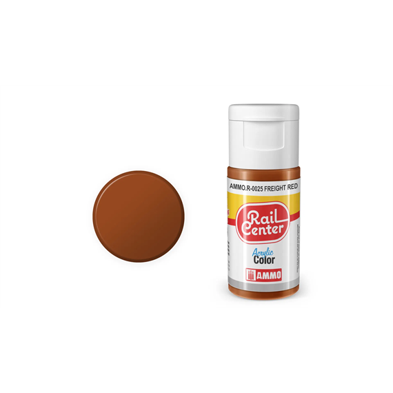 AMMO R-0025 Rail Center Fracht-Rot, matt, Acrylfarbe, 20 ml