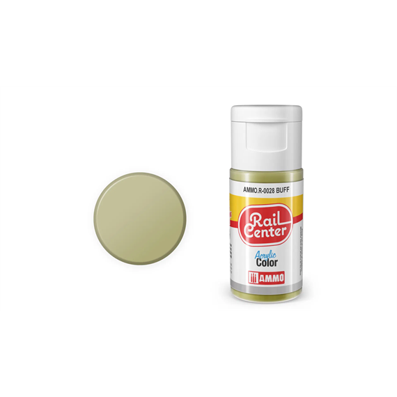 AMMO R-0028 Rail Center Wildledergrau, matt, Acrylfarbe, 20 ml