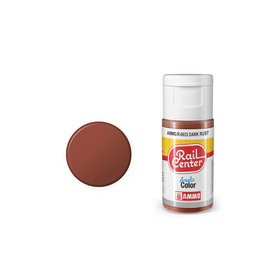 AMMO R-0033 Rail Center Rost, dunkel, matt, Acrylfarbe, 20 ml