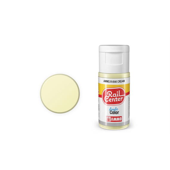 AMMO R-0040 Rail Center Creme, matt, Acrylfarbe, 20 ml