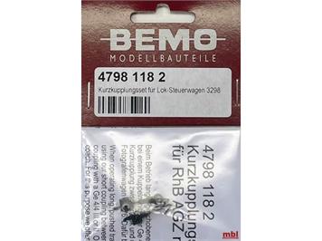 Bemo 4798 118 2 Kurzkupplungsset (Paar) Lok-Steuerwagen für 3298 xxx - H0m (1:87)