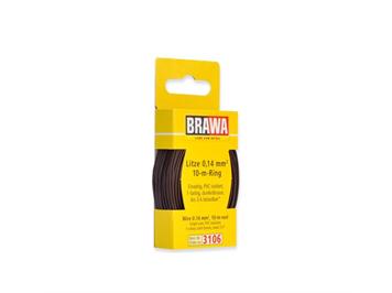 Brawa 3106 Litze 0,14 mm², dunkelbraun, 10 m