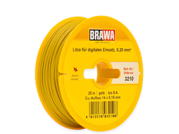 Brawa 3210 Litze für digitalen Einsatz, 0,25 mm², gelb