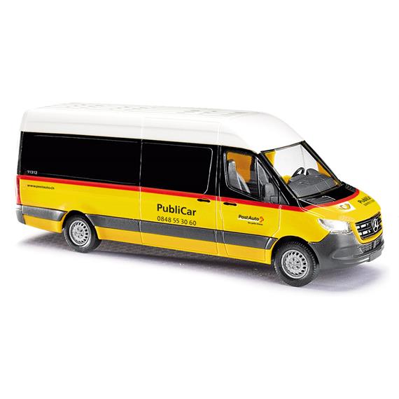 Busch 52613 Mercedes-Benz Sprinter, Postbus Schweiz "PubliCar" - H0 (1:87)
