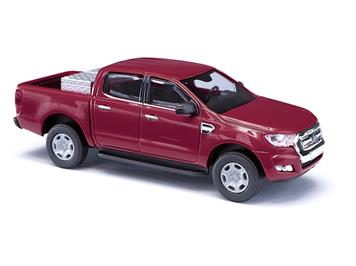 Busch 52843 Ford Ranger / Hardtop, weinrot mit Alukiste - H0 (1:87)