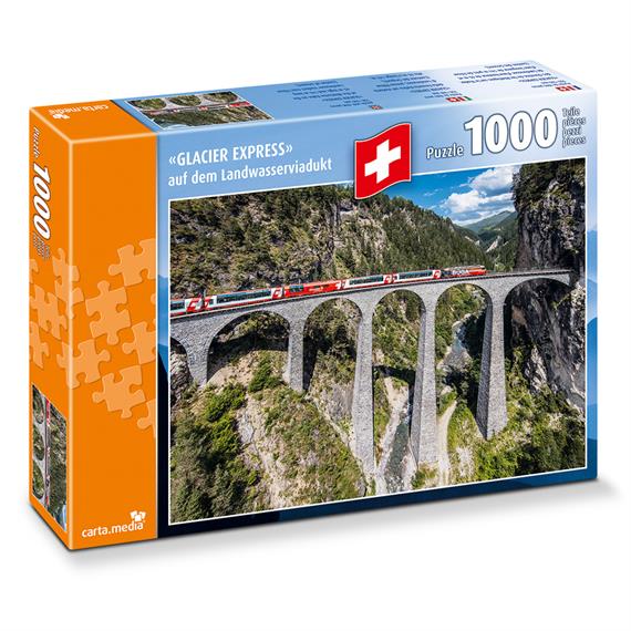 Carta.Media 7262 Puzzle Glacier Express auf Landwasserviadukt