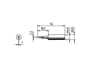 ERSA LF-ERSADUR-Dauerlötspitze 2,2 mm Meissel zu ERSA RDS 80