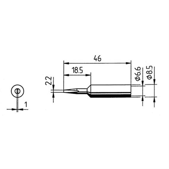 ERSA LF-ERSADUR-Dauerlötspitze 2,2 mm Meissel zu ERSA RDS 80