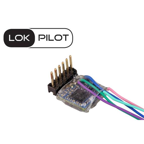 ESU 59837 LokPilot 5 micro DCC/MM/SX, 6-pin Direkt gewinkelt, Spurweite N, TT