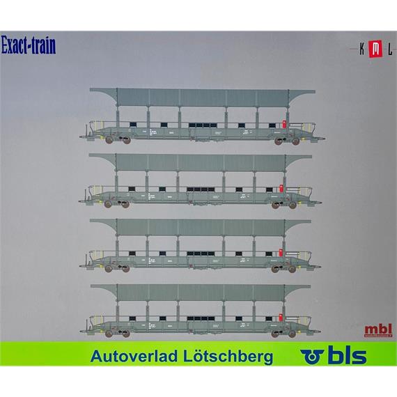 Exact-Train 26001 BLS 4er Set 1. Verladewagen Sdt AC Ep VI - H0 (1:87)