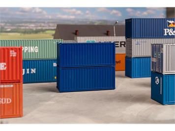 Faller 182054 20 Container, blau, 2er-Set - H0 (1:87)