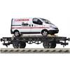 Fleischmann 521801 Flachwagen Xf 19 DB AG mit Fleischmann - Firmentransporter lim. Auflage