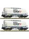 Fleischmann 6660090 2-tlg. Set: Silowagen, Wascosa/Jura Cement - N (1:160)