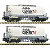 Fleischmann 6660090 2-tlg. Set: Silowagen, Wascosa/Jura Cement - N (1:160)