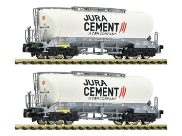 Fleischmann 6660090 2-tlg. Set: Silowagen, Wascosa/Jura Cement - N (1:160)