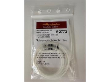 HERKAT 2773 Schrumpfschlauch 1 Meter, Innendurchmesser 1,5 mm, transparent