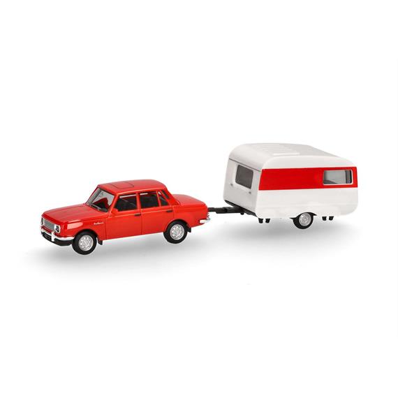 Herpa 028585 Wartburg 353 '82 Limousine mit Qek-Junior - H0 (1:87)