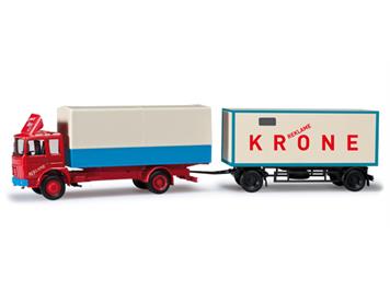 Herpa 303224 MAN F 8 Planen-LKW mit Koffer-Hänger "Circus Krone" - H0 (1:87)