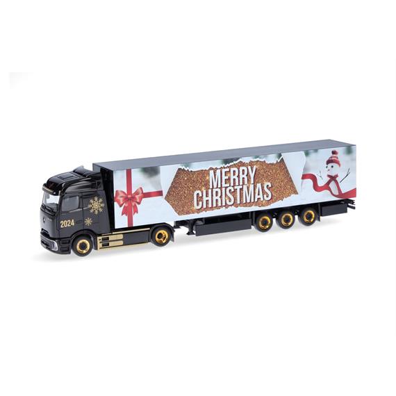 Herpa 318310 MB eActros 600 Procabin Koffer-Sattelzug "Weihnachten 2024" - H0 (1:87)