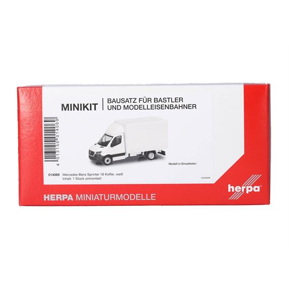 Herpa MiniKit 014069 Mercedes-Benz Sprinter '18 Transporter mit Koffer - H0 (1:87)