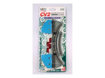 Kato 20-891 CV-2 Weichen Set, 2 Weichen li+re, 2 gebogene Gleise - N (1:160)