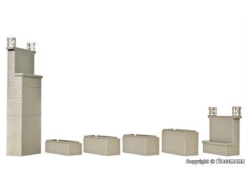 Kibri 39750 Universal-Brückenköpfe gemauert, 2 Stück - H0 (1:87)