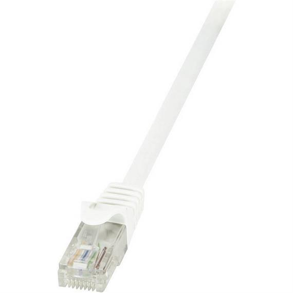 LogiLink CP2101U RJ45 Netzwerkkabel, Patchkabel CAT 6 U/UTP, 15 m, weiß, ungeschirmt