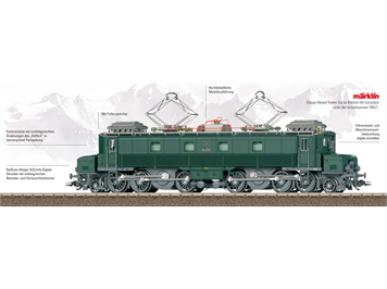 Märklin 39521 SBB Ellok Serie Ce 6/8 I "Köfferli", tannengrün, AC 3L, digital mfx+/Sound