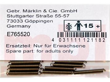 Märklin E765520 Zugfeder 2,0/20,0 mm, Inhalt 10 Stück - H0 (1:87)