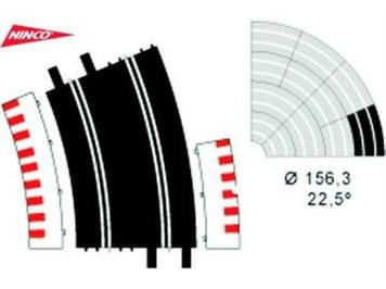 Ninco 10108 2 x grosser Radius R4 22,4°