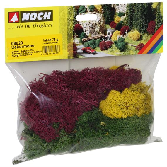 NOCH 08620 Dekormoos herbstlich sortiert, 75 g