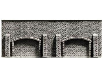 NOCH 34858 Arkadenmauer Steinmauer, 19,8 x 7,4 cm, PROFI-plus Spur N