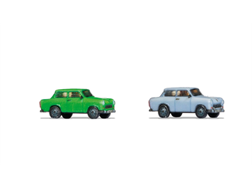 Noch 44601 Trabant 601 blau und grün, 2 Stück - Z (1:220)