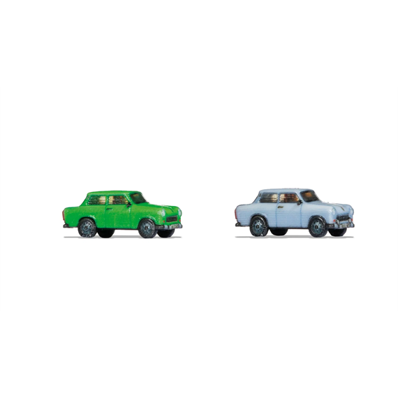 Noch 44601 Trabant 601 blau und grün, 2 Stück - Z (1:220)