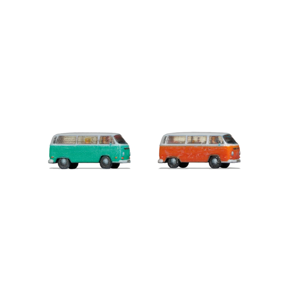 Noch 44604 Volkswagen T2 grün und orange, 2 Stück - Z (1:220)