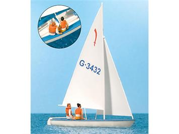 Preiser 10676 Segler mit Segelboot (1) - H0 (1:87)