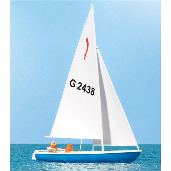 Preiser 10679 Segler mit Segelboot (3) - H0 (1:87)