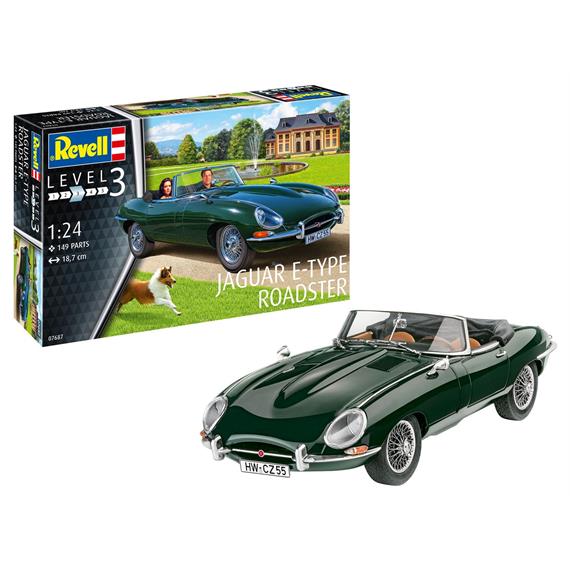 Revell 07687 Jaguar E-Type Roadster, Maßstab: 1:24