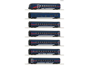 Roco 5500004 7-tlg. Set: Nightjet, ÖBB, DC 2L, analog - H0 (1:87)