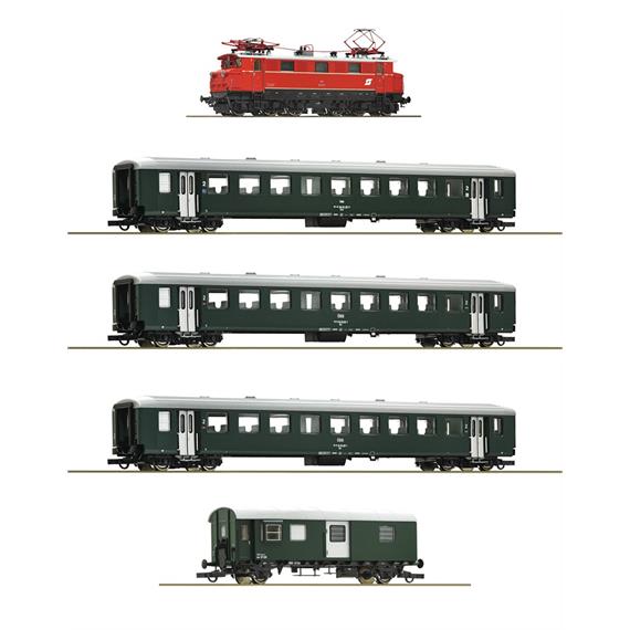 Roco 61494 5-tlg. Set: E-Lok 1670.27 mit Personenzug, ÖBB, DC 2L, digital DCC mit Sound