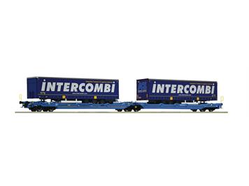 Roco 6600035 Doppeltaschen-Gelenkwagen T3000e, EUROWAGON, Spedition Intercombi - H0 (1:87)