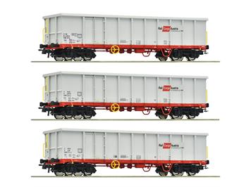 Roco 6600121 3-tlg. Set: Offene Güterwagen, ÖBB, Rail Cargo Austria - H0 (1:87)