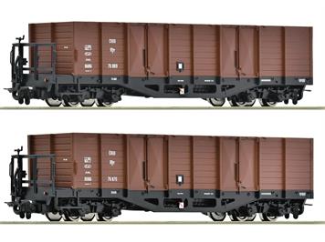 Roco 6640004 2-tlg. Set: Offene Güterwagen, ÖBB - H0e (1:87)