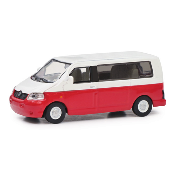 Schuco 452665910 VW T5 Bus rot/weiß, MHI - H0 1:87