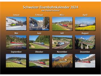 Schweizer Eisenbahnkalender 2025 von Daniel Schärer