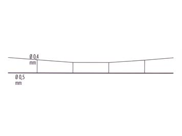 Sommerfeldt 183 Fahrdraht verkupfert 0,5 x 380 mm offen, 5 Stück - H0/H0m (1:87)