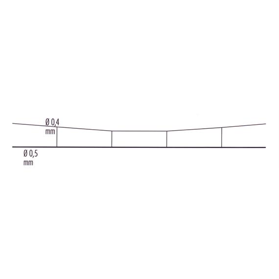 Sommerfeldt 183 Fahrdraht verkupfert 0,5 x 380 mm offen, 5 Stück - H0/H0m (1:87)