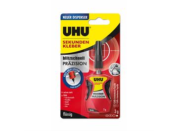 UHU 34340 Sekundenkleber blitzschnell flüssig PRÄZISION, 3 gr.