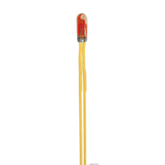 Viessmann 3502 Glühlampen rot T3/4, Ø 2,3 mm, 12 V, 50 mA, 2 Kabel, 2 Stück