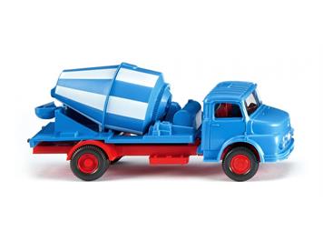 Wiking 053202 Betonmischer (MB Kurzhauber) - blau/weiss - H0 (1:87)